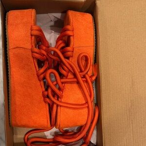 Orange Platform Shoes